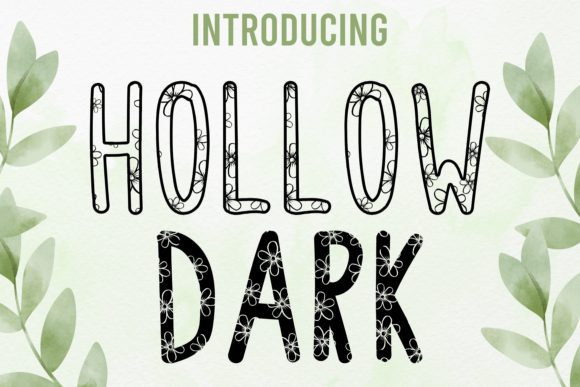 Flowers Hollow Dark: A Font Pairing for Bold, Elegant Design