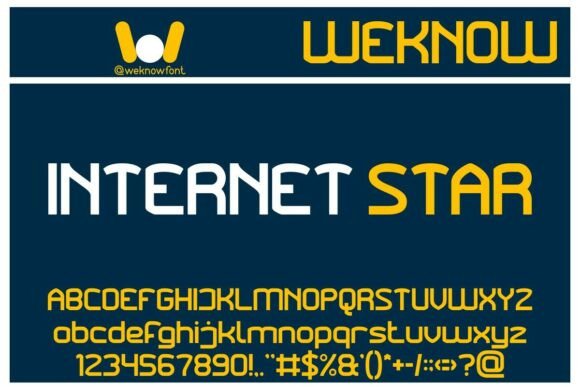 Internet Star: A Futuristic Font for Modern Creators