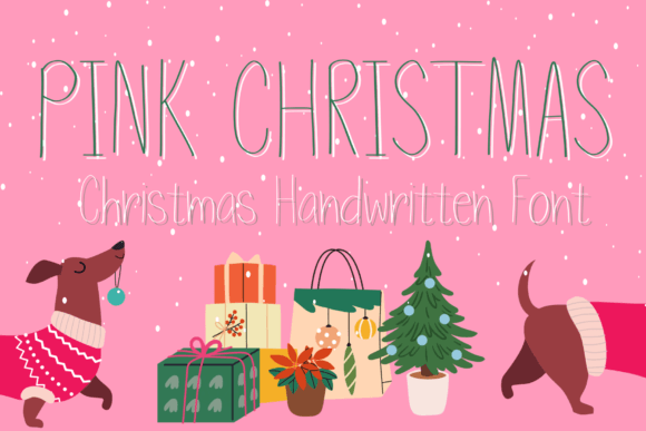 Pink Christmas: A Sweet Handwritten Font for Creative Projects