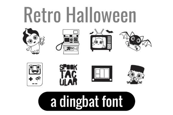 Retro Halloween Dingbats: A Spooky Blast from the Past